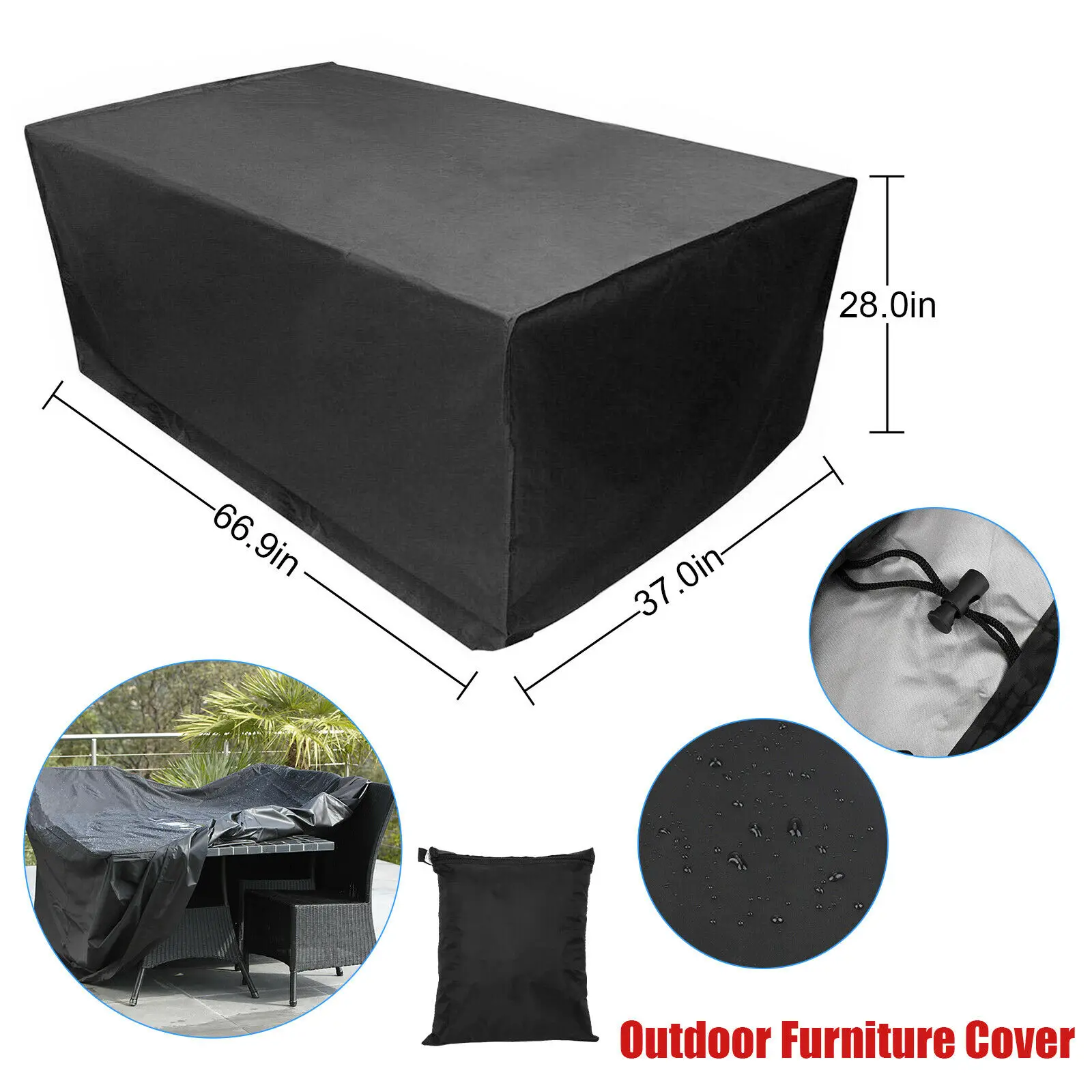 

Waterproof Garden Patio Furniture Covers Rectangle Outdoor Table Rain Cover Dust Cover Garden Table Home Cover Oxford Dust Cover