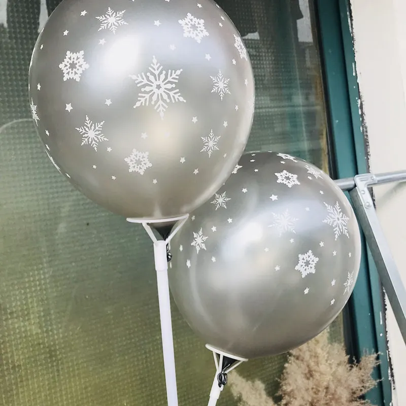 1set Frozen Party Snowflake Confetti Latex Balloon Set Adult Kids Birthday Party Decoration Baby Shower Decor Balloons Globos