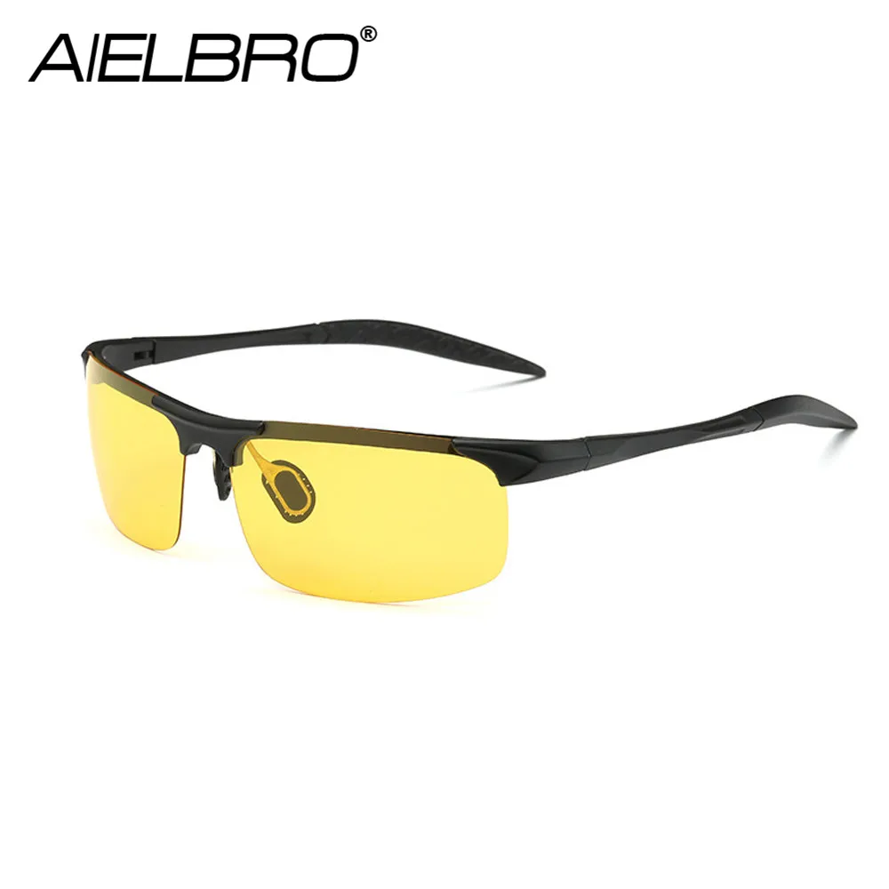 

AIELBRO 2020 New Men's Glasses Car Drivers Night Vision Goggles Anti-Glare Polarizer Sun glasses Polarized Driving Sunglasses