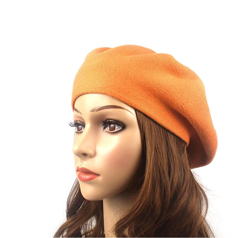 Minhui шерстяной берет для женщин, вязаная одноцветная шапка gorro, женские шапки, женские Зимние Шапки, береты