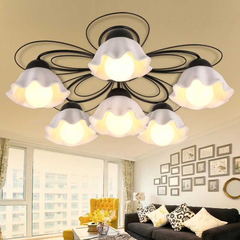 

American Minimalist Living Room Ceiling Lights Nordic Ceiling Lamps Master Bedroom Study Dining Room Light Creative Retro Lamps