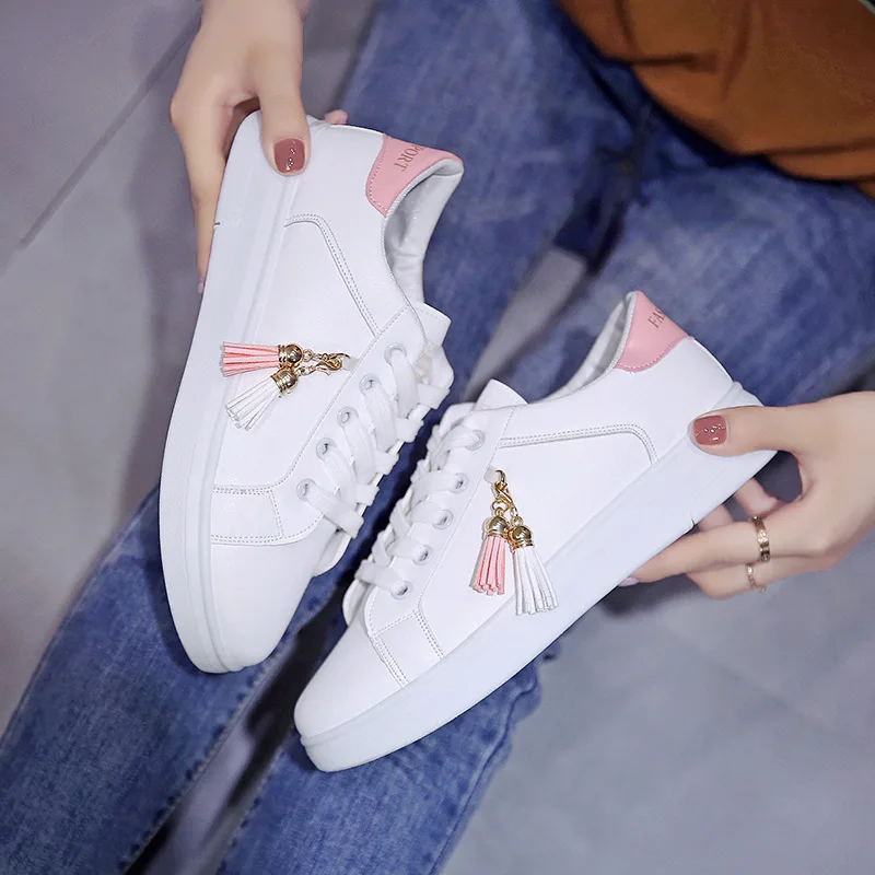 White Shoes Ladies Fashion Breathable Shoes Students Korean Casual