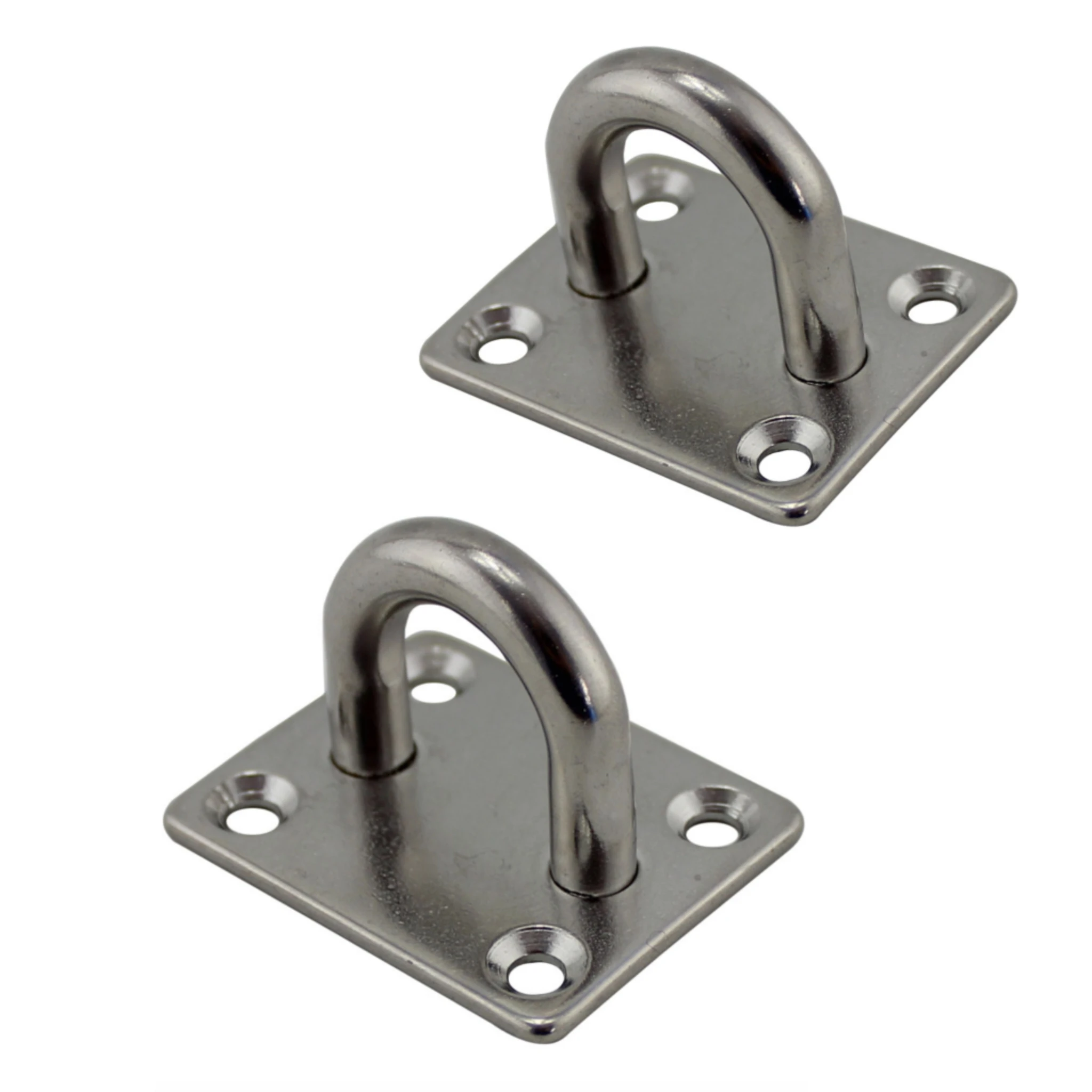 

2PCS 304 Stainless Steel Square Door Buckle Shade Sail Accessories Suspension Eye Plate Boat Buckle