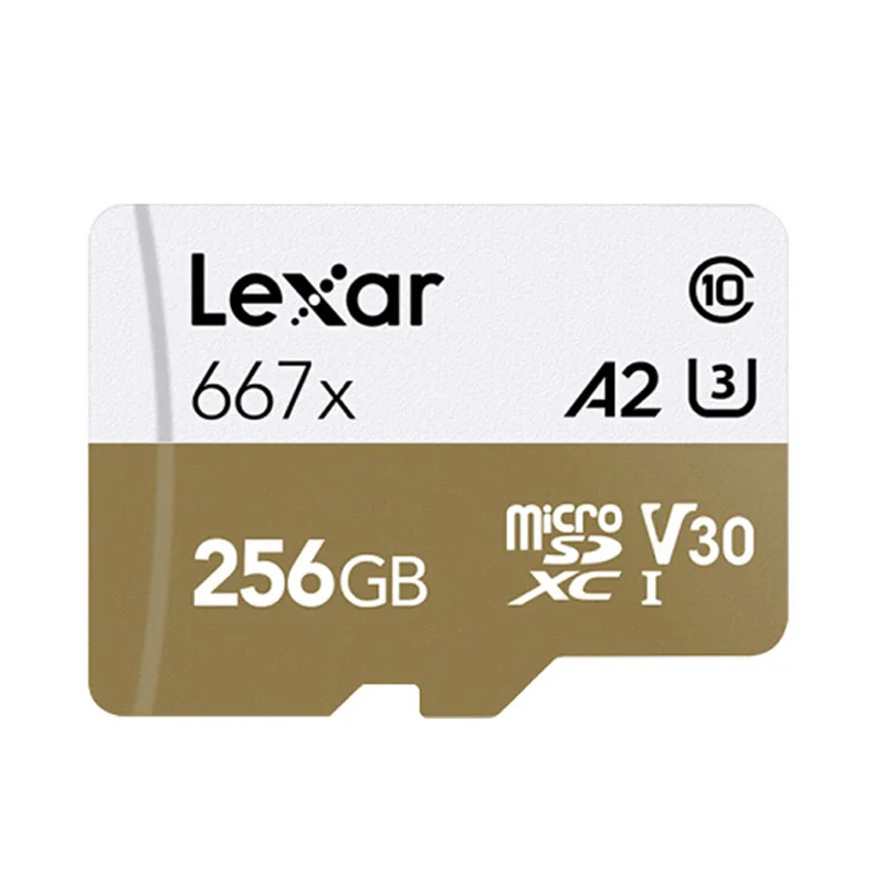 Lexar микро SD карты 667x слот для карт памяти 64 ГБ 128 256 100 МБ/с. C10 TF карты флэш накопитель usb для смартфонов - Емкость: 256 ГБ