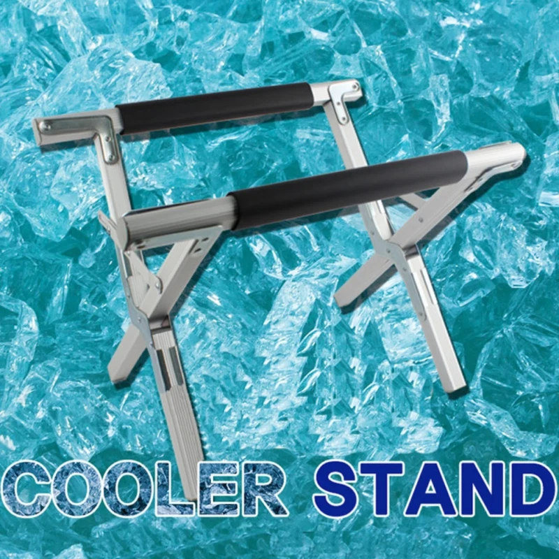 

Newest Multi-Function Aluminum Alloy Bracket Outdoor Camping Folding Portable Insulation Box Camping Bag Shelf Freezer Frame