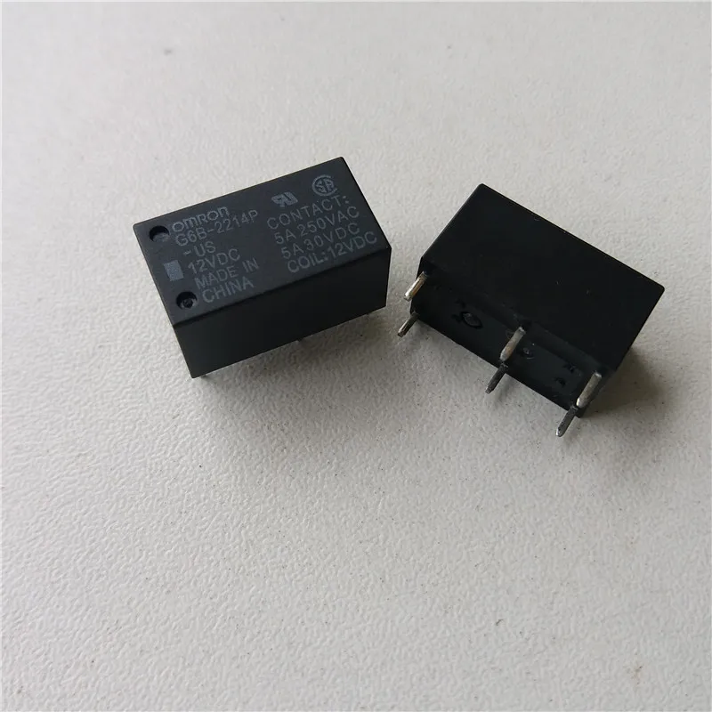 4 шт. Omron Реле G6B 2214P US 5VDC 12VDC 250В 5А 6 pin реле 5В/12В/24В DC реле|Реле| |