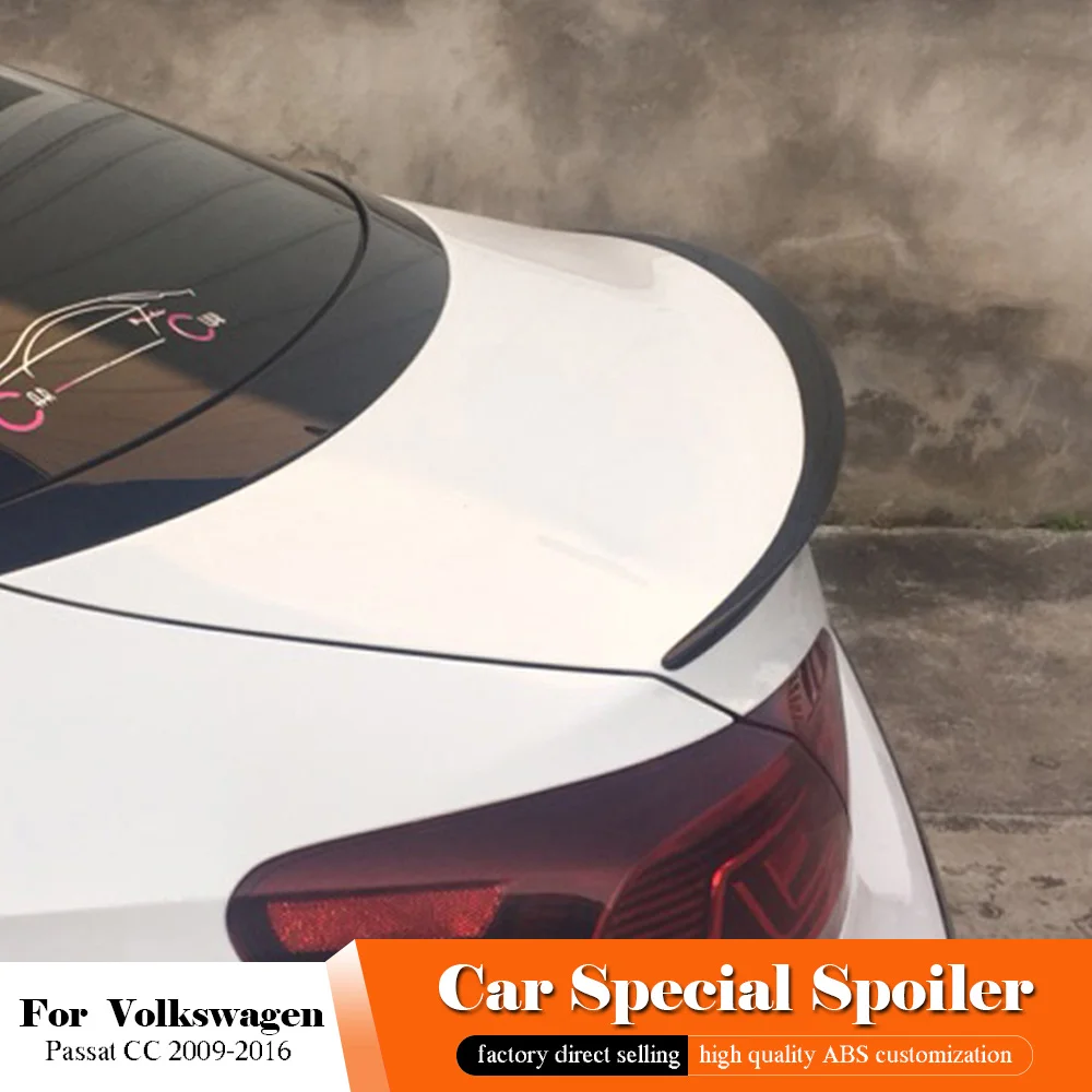 AITWATT подходит для Volkswagen Passat CC 2009 до Черный Спойлер ABS пластиковый Неокрашенный задний праймер Багажник крыло багажника белый спойлер