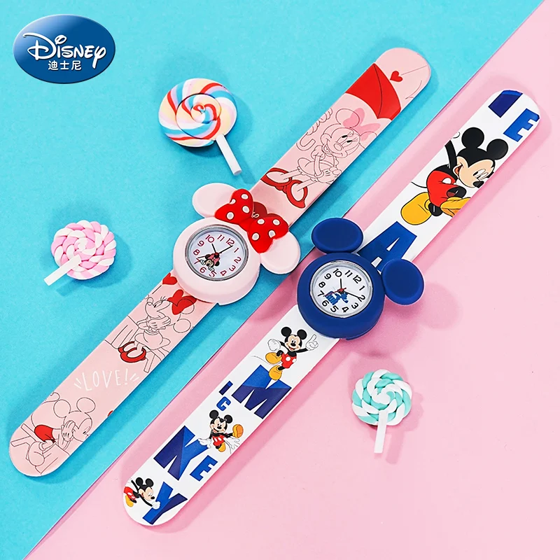 Disney Mickey Minnie Spiderman Children's Toy Watch Aisha Princess Girl Boy Baby Toddler Cute Cartoon Pat Circle Digital Watch afbeelding