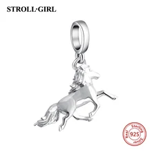 StrollGirl Стерлинговое Серебро 925 пробы свободный дух благородная и Элегантная подвеска с животными для Пандора браслет модное ювелирное изделие