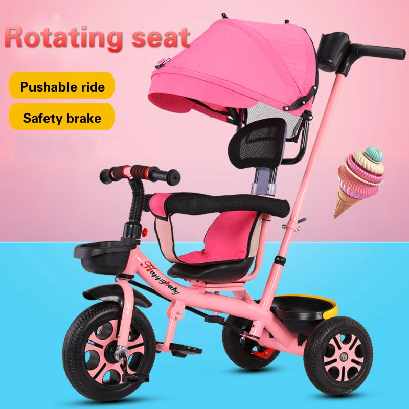 Triciclo para bebé de 6 meses a años, asiento giratorio multifunción para bebé, cochecito de bebé, bicicleta para niños, puede montar en bicicleta|Cochecito de tres ruedas| - AliExpress