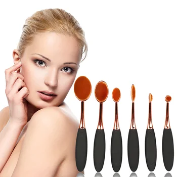 

5pcs of facial Makeup Brushes Set Soft Oval Head Shaped Foundation Concealer Brush Kit Cosmetic Tool Professional Makeup Brush