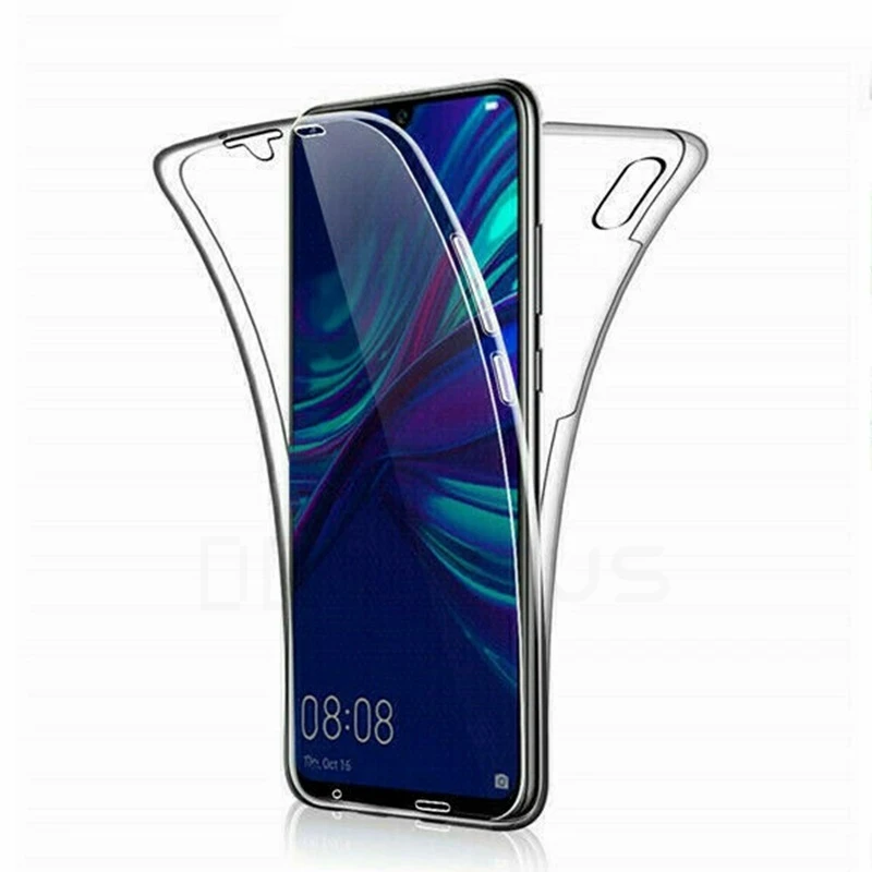 Clear Двойной передний+ Задний защитный силиконовый чехол для huawei Honor 8S KSE-LX9 KSA-LX9 на Y5 AMN-LX9 AMN-LX1 AMN-LX3 полное покрытие - Цвет: Clear