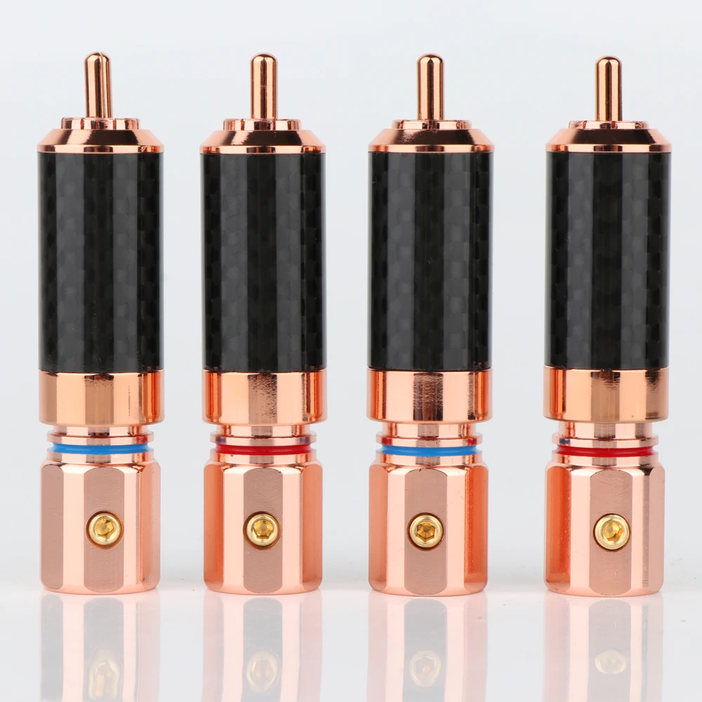4 шт. R1741 Высокое качество позолоченный RCA аудио разъем закручивающийся штекер
