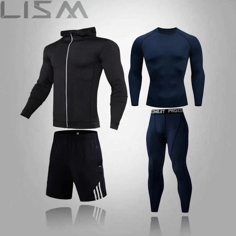 Men's Sportswear Compression Sportswear Quick-Drying Running Suit Clothing Sports Jogging Training Gym Fitness Sportswear Tight long johns target