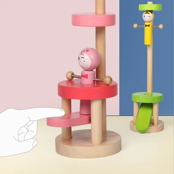 

Wood Jumping Magnetic Jumping Game Blocks Kid Children Educational Intelligence Toy Montessori Early Learning Baby Blocks Toys