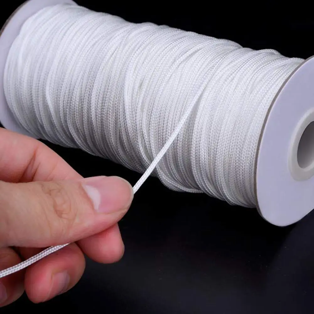

Factory Direct 20M Shade Cord 1.8MM Roll White Braided Lift Shade Cord for Aluminum Blind Shade Gardening Plant and Crafts