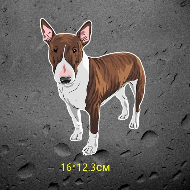 Tri mishki WCS359#10*20 см мультфильм Английский бультерьер питбуль автомобильные наклейки цветные Переводные изображения аксессуары для мотоциклов наклейка s - Название цвета: WCS358