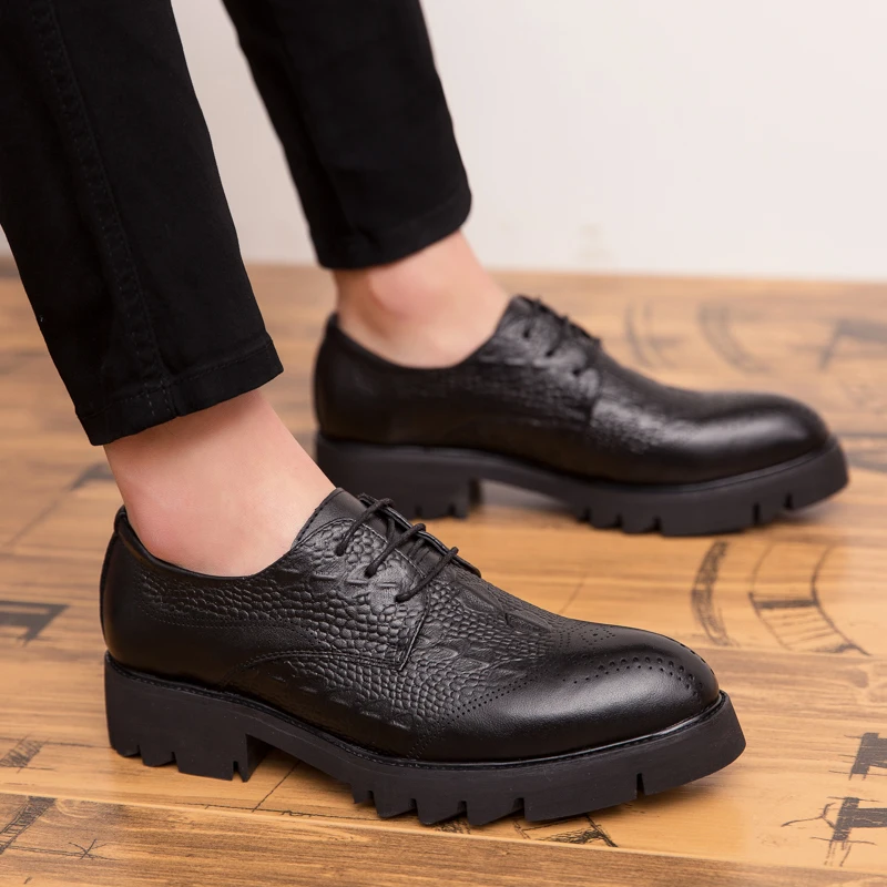 

Fashion Men Shoes Men Oxfords Black Brand Men Casual Shoes outdoor lace up Men Leather dress business Shoes For Men Flats shoes