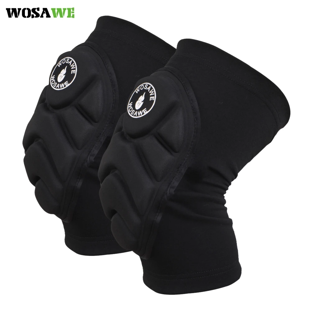 

WOSAWE 1 Pair Sports Elbow Pads Support Pressurization Bicycle Motorcycle Skiing Fitness Gear Elastic Brace Protector Black