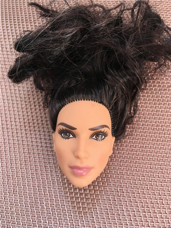 Кукла принцесса голова игрушки части фильм звезды головы DIY игрушка Девочка День рождения Рождественский подарок игрушка Хороший макияж голова светлые волосы голова подарок - Цвет: as pics