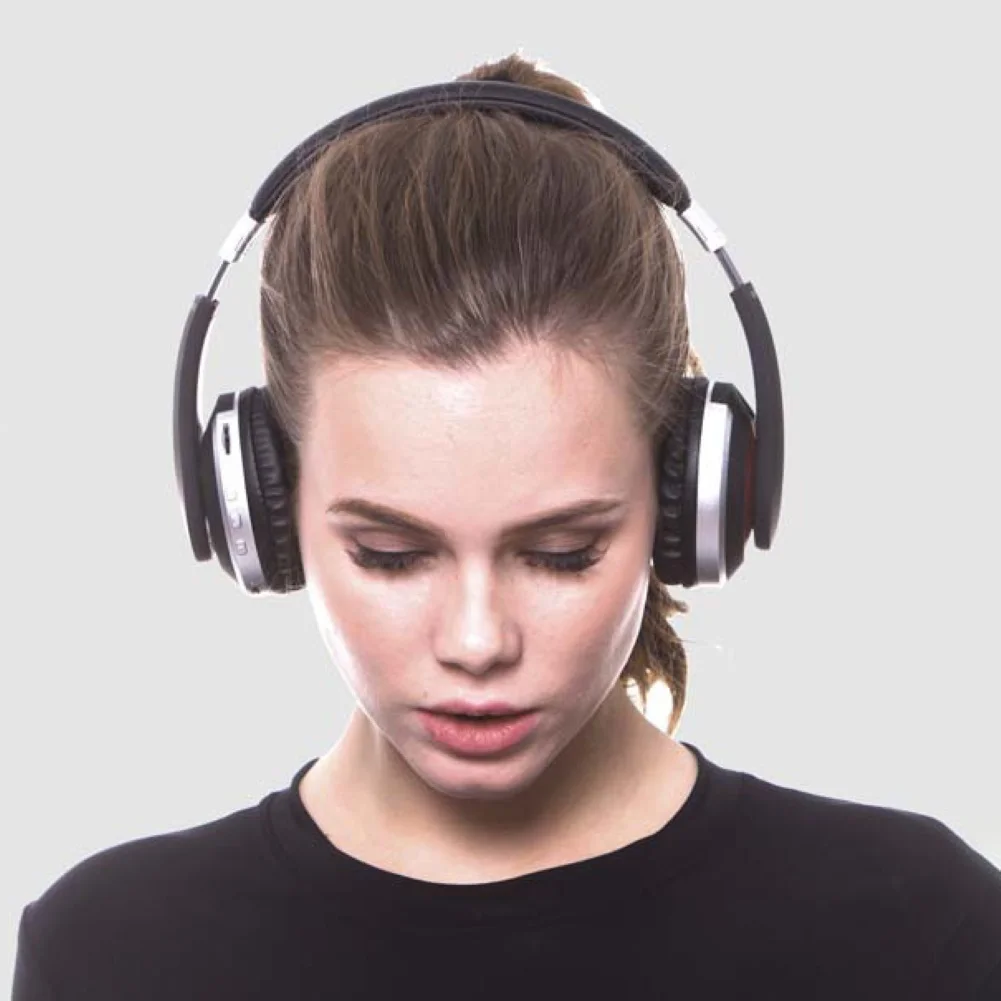 Foldable Wireless Bluetooth 5.0 Over-Ear Headphone Heavy Bass Stereo Headset With Mic