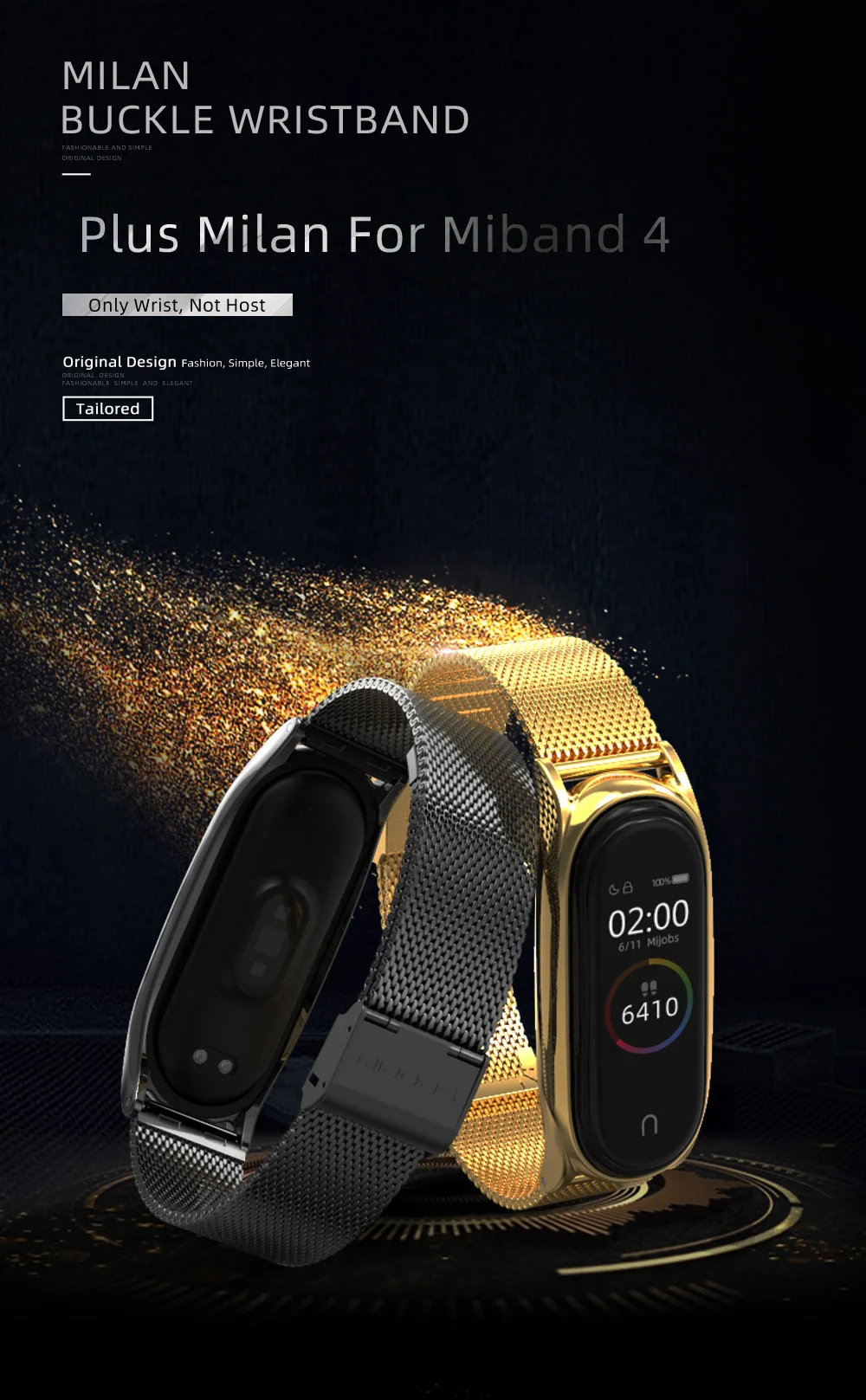 Mijobs Mi Band 4 3 ремешок металлический на запястье браслет из нержавеющей стали для band