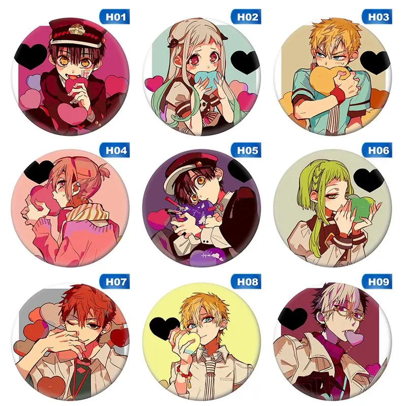 Jibaku Shounen Hanako kun NEN Yashiro Teru Minamoto японский аниме мультфильм сумки значок брошь на
