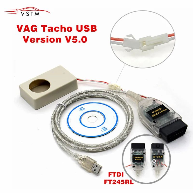 2019 Vagtacho USB версия V 5 0 VAG COM Tacho V5.0 для NEC MCU 24C32 или 24C64 Бесплатная доставка|Кабели и