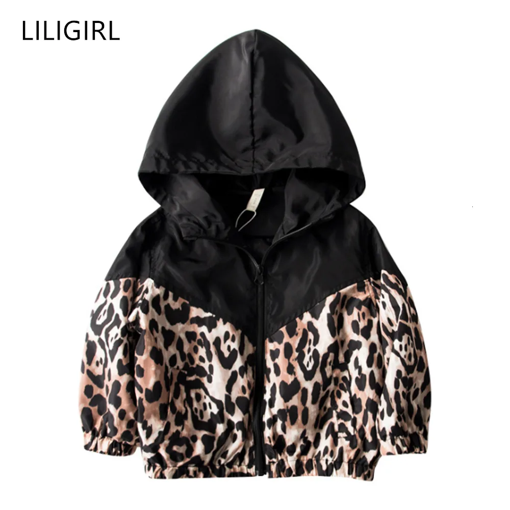 

LILIGIRL New Boys Girl Jacket Leopard Hooded Zipper Coats for Kids Children Baby Autumn Winter Windbreaker Outerwear Unisex Coat