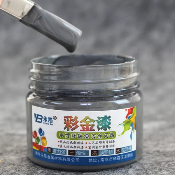Краска на водной основе, металлический лак, дерево, лак, акриловая краска, Крафт, стена, дверь, краска для дерева, 100 г, красочная краска для мебели - Цвет: Dark gray