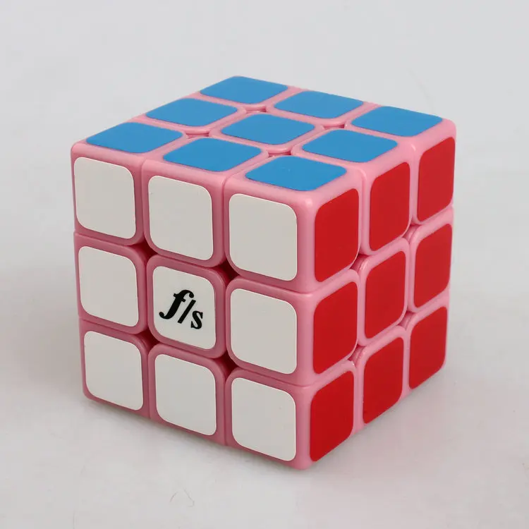 Трехслойный Кубик Рубика розовый Funs3x3x3 57 мм основа 3-Order Magic Cube limited edition