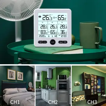 

Multifunctional Wireless Thermometer And Hygrometer Indoor And Outdoor High-Precision Thermometer With Color Alarm