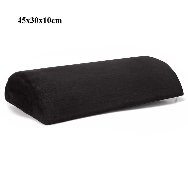 Memory Foam подушка для поддержки ног для путешествий подголовник для отдыха ног для офиса расслабляющий массажный коврик - Цвет: velvet black