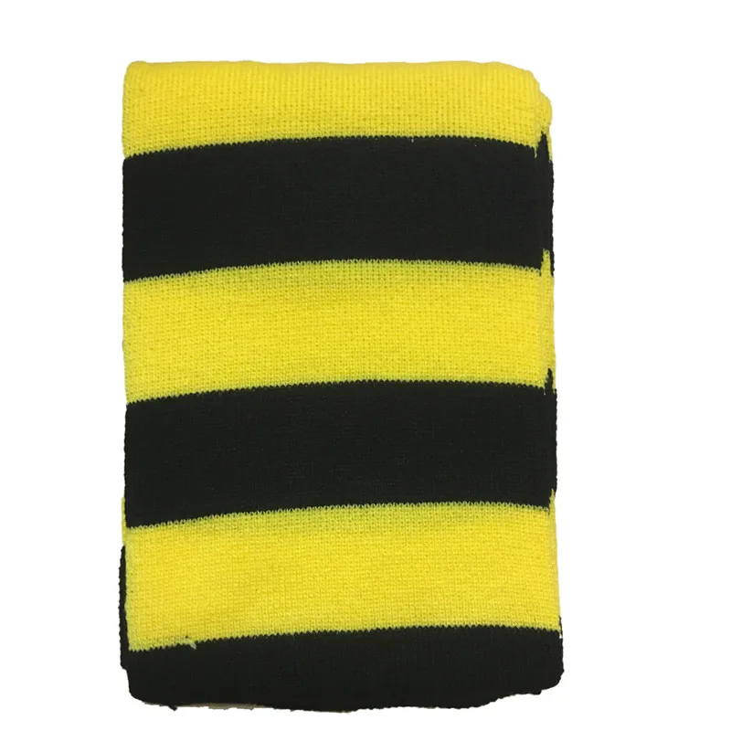 yellow with black Волшебный школьный косплей костюм шарф Гермиона Гриффиндор Ravenclaw Слизерин Hufflepuff шарф для мальчиков и девочек с логотипом - Цвет: yellow with black