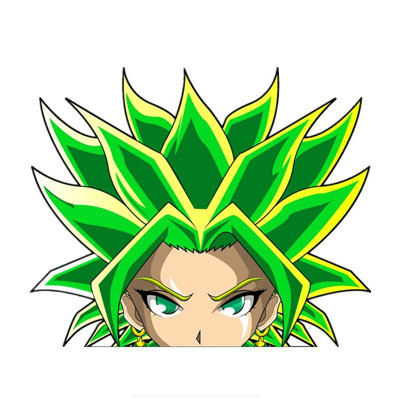 

15cm*13cm for Kefla Peeking Cute Cartoon 3D Stickers Car Skateboard Anime Car Decal Car Accessories
