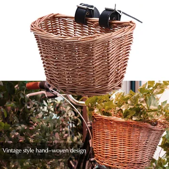 

SEAAN Bucket Front Rattan Basket Waterproof Sturdy Simple Food Basket High Capacity for Children Balcony Decorations