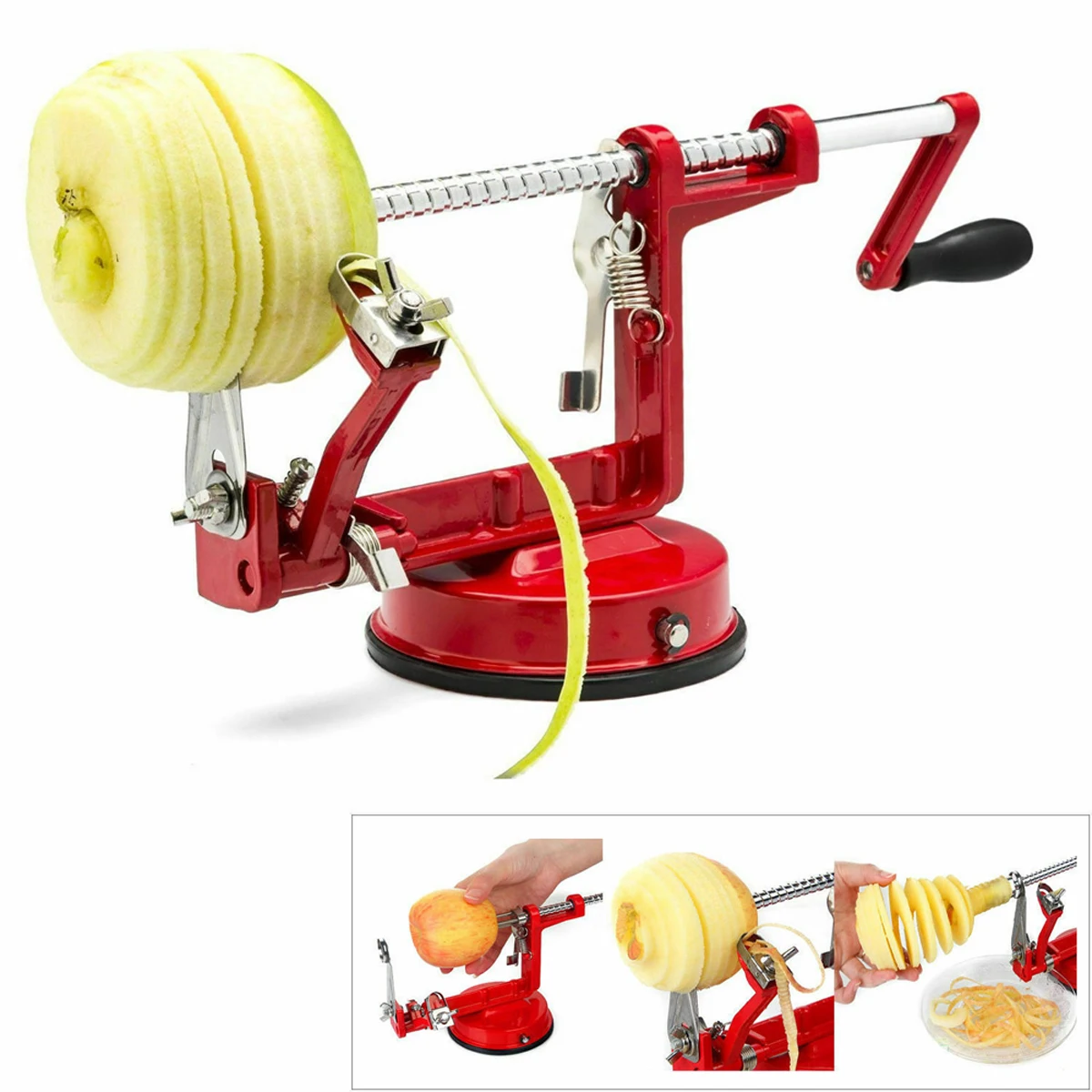 Frutta mela pelapatate Corer affettatrice Slinky macchina tagliapatate attrezzo da cucina 3 in 1