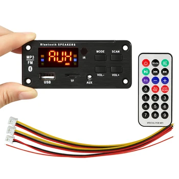 

5V 12V Car MP3 Player Wireless Bluetooth 5.0 MP3 WMA Decoder Board Music Speaker Audio Module USB TF AUX FM Audio Radio Receiver