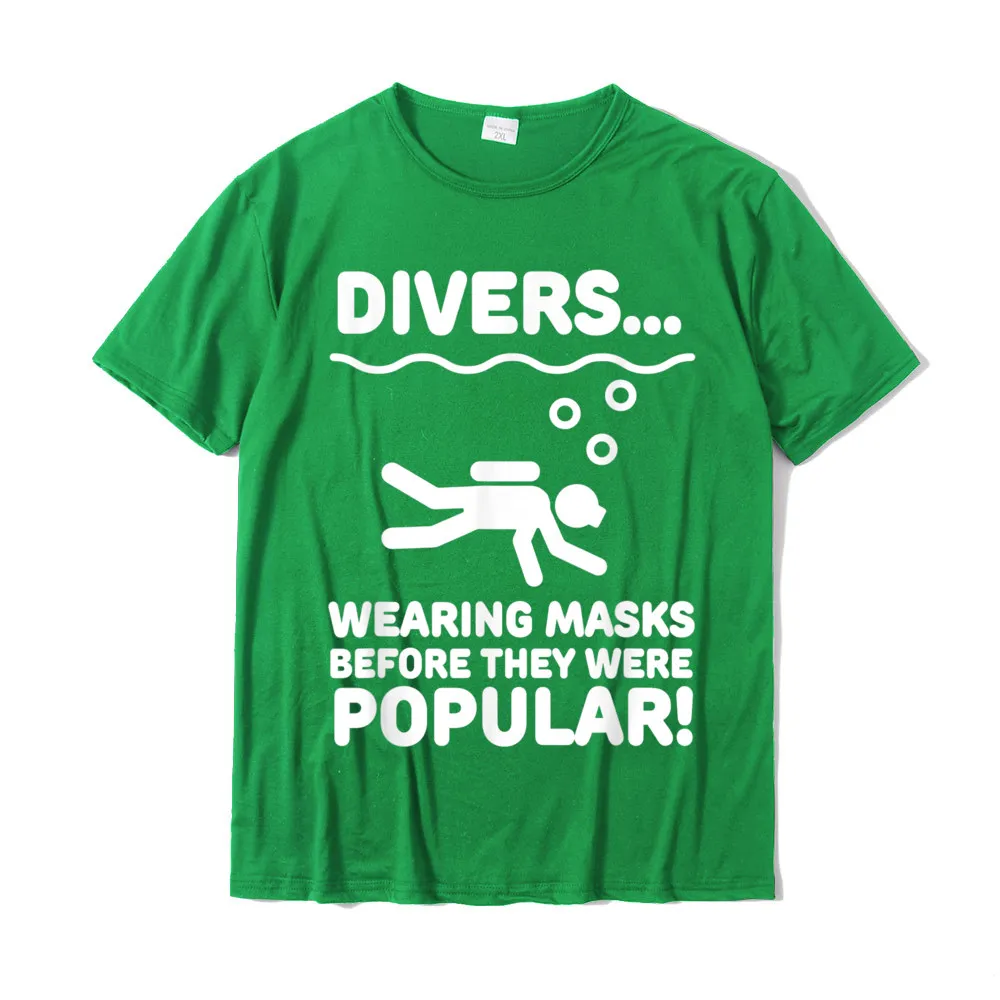 Print Tees 2021 Fashion O Neck Group Short Sleeve Pure Cotton Men T-shirts Hip hop T-Shirt Drop Shipping Funny Scuba Diving Shirts Mask Pun Gift for Scuba Diver T-Shirt__18991 green