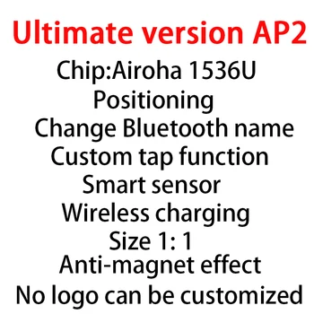 

Dropshipping for Vip customer AP2 Fake TWS wireless bluetooth earphone Air 2 Ultimate version Clone 1:1 Send within 24 hours