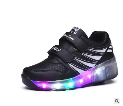 AS picture19 Heelys/Новинка года; Лидер продаж; детский светодиодный роликовый скейт для мальчиков и девочек; Детские кроссовки с одним колесом; Разноцветные - Цвет: AS picture19