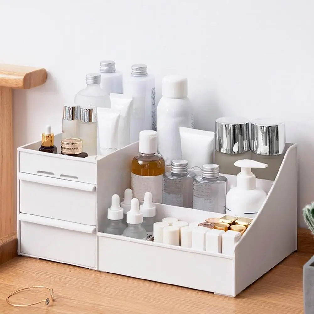 Pp Drawer Makeup Desk Organizer With Two Sliding Drawers