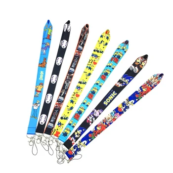 

100pcs New anime combination Lanyard ID Badge Holder Key Neck Strap Kids Gifts Key Chain
