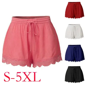 

Womens Summer Shorts Femme Sexy Lace Plus Size Rope Tie Shorts Sport Trousers Summer Shorts Feminino Spodenki Sport #T1P
