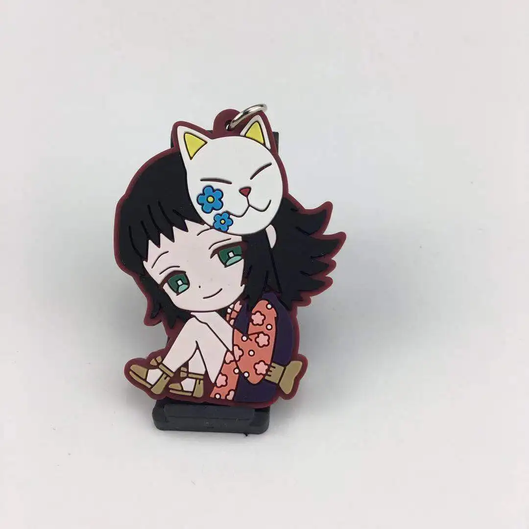 5 Аниме демон убийца Kimetsu no Yaiba резиновый брелок для ключей гоночные ремни Косплей - Цвет: 5