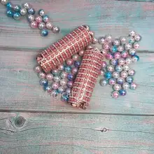 5/10/30/50 шт в наборе с бусинами и драгоценными камнями из розового золота круглый 12,1 мм пустой тюбик губной помады бальзам для губ контейнер помады оболочки упаковки косметики