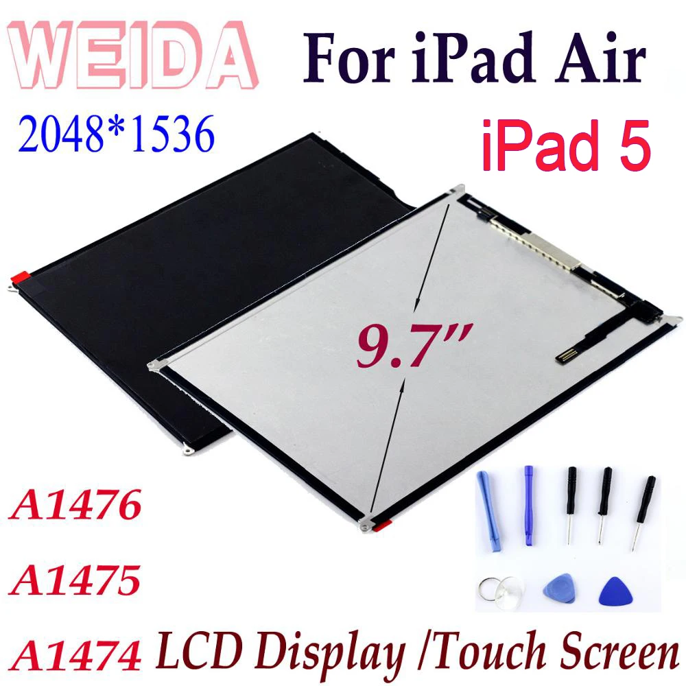 Weida Lcd 9.7 "Per Ipad Air 1 Ipad 5 A1474 A1475 A1476 Display Lcd Touch Screen Di Ricambio Per Ipad Air Ipad5
