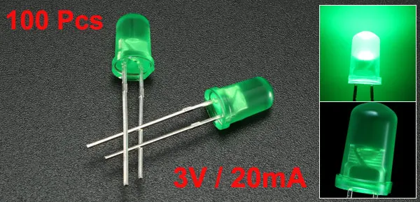 100pcs Green Uxcell Быстрый мигающий Динамический светодиодный диодный свет яркое освещение лампы электронные компоненты 100 шт. зеленый - Цвет: 100pcs Green