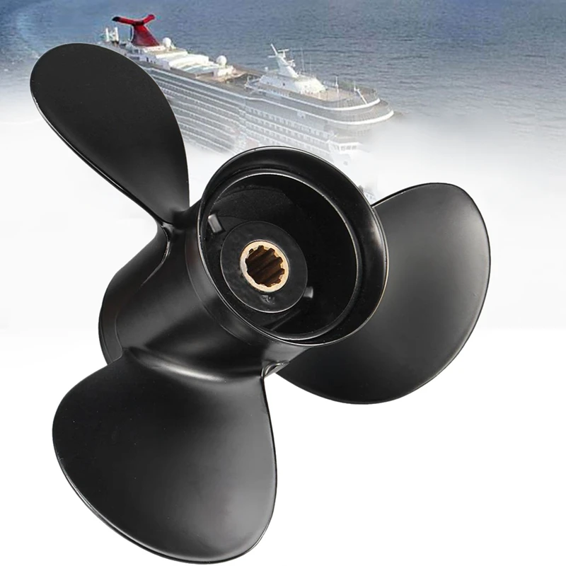 

Aluminum Alloy Marine Outboard Propeller 3R0B645250 25-30Hp 9.9 X 12 for Mercury Tohatsu Spline Tooth 3 Blade