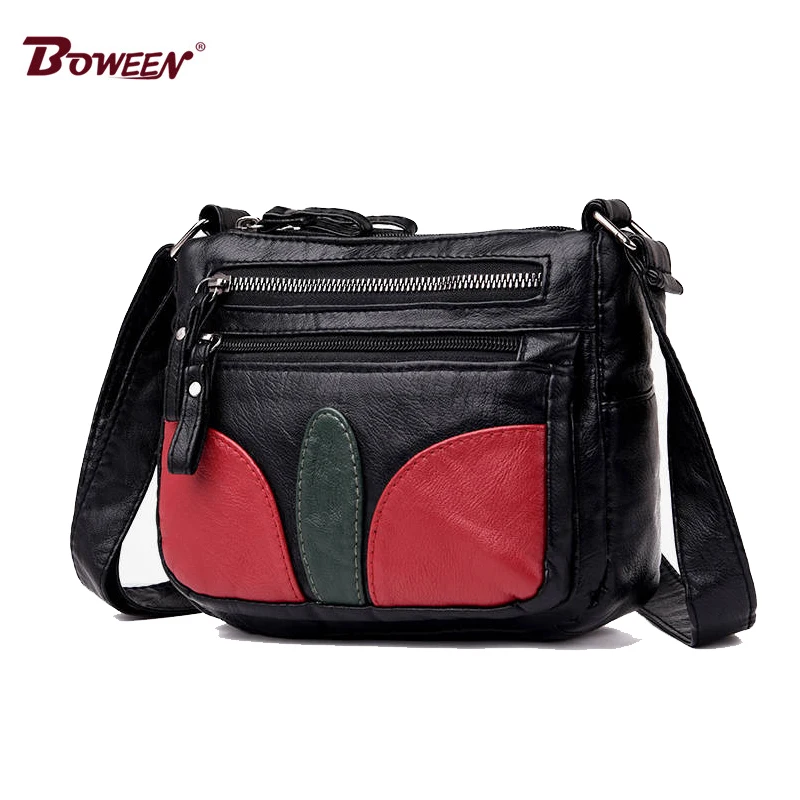 

Black Pu Leather Women Bag Shoulder small Crossbody Messenger Bag Ladies Soft Quality Casual Daily Flap Bag 2019 New Hot Sale
